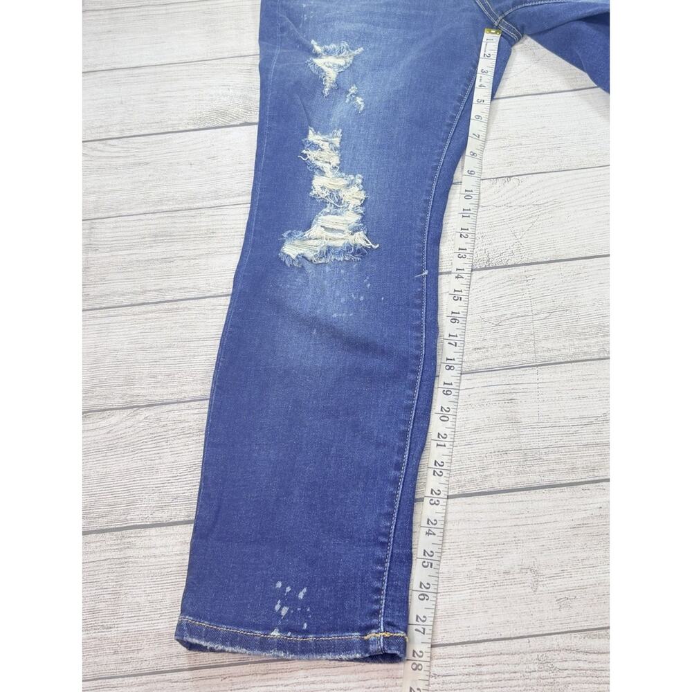 Judy Blue High Rise Boyfriend Fit Distressed Dark Wash Jeans JB82198DK Size 16W - Picture 3 of 8